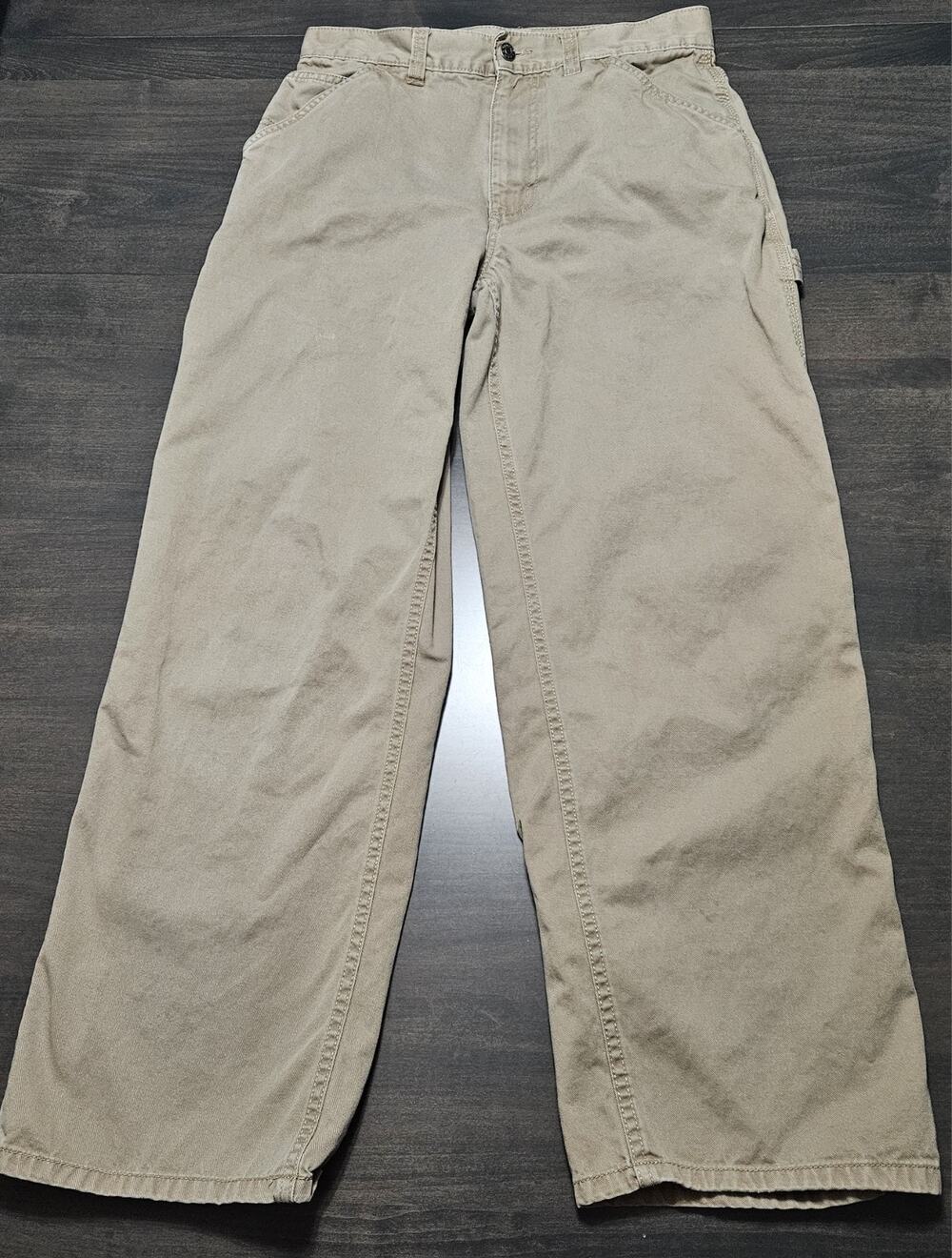 Gander Mountain Men's Size 30x30 Denim Carpenter Utility Khaki Work Pants